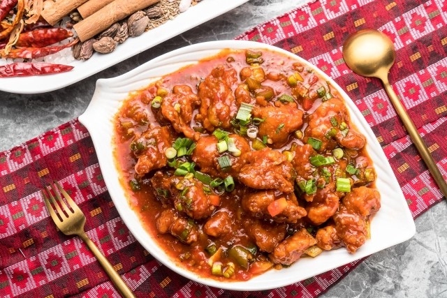Chicken Manchurian.