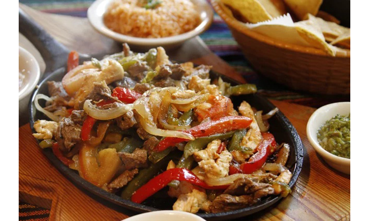 Steak and Chicken Fajitas.