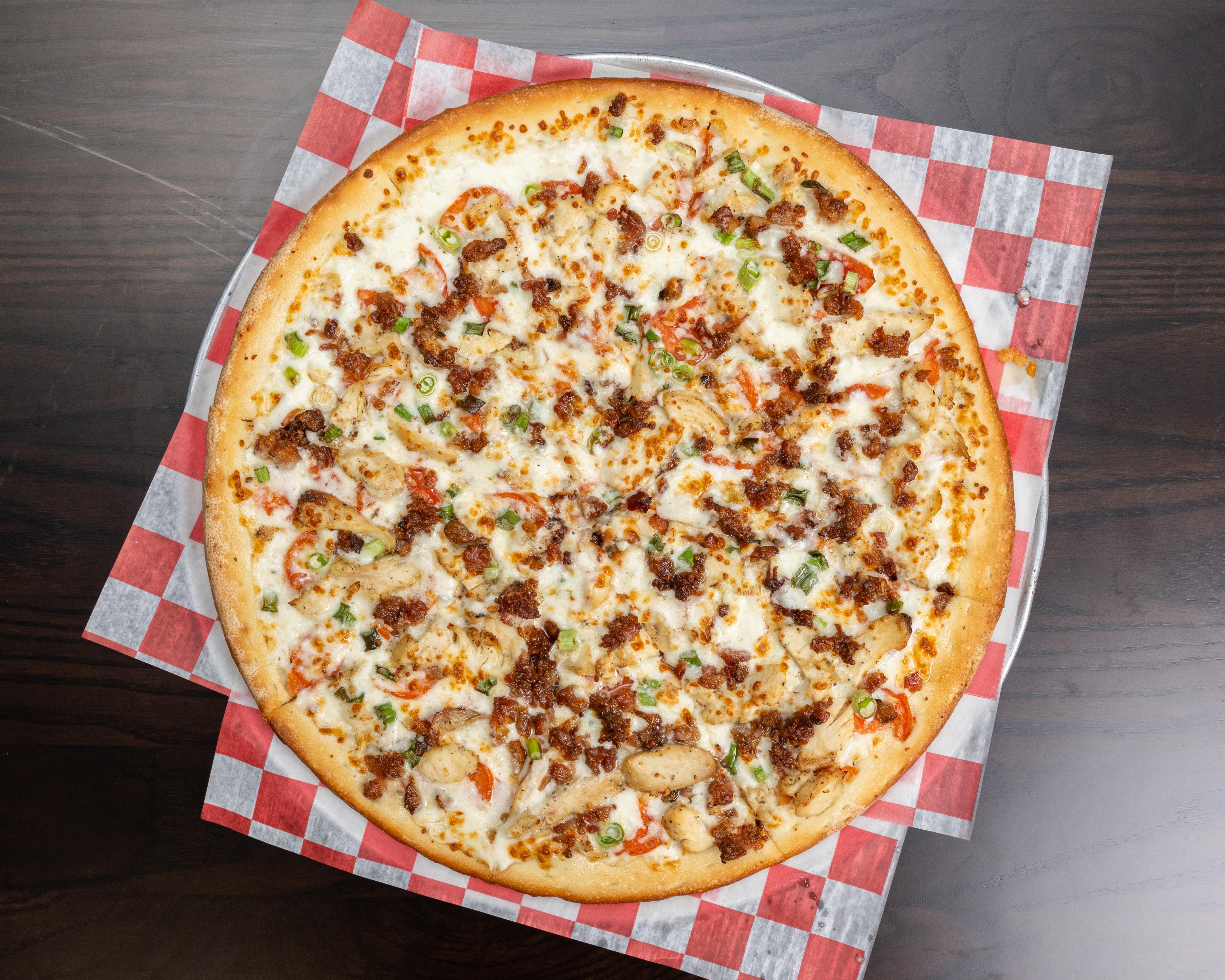 Mini 8" Chicken Club Pizza.