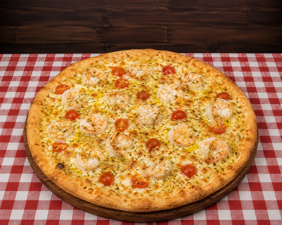 Large Shrimp Scampi Pizza 14 (Greek Style).