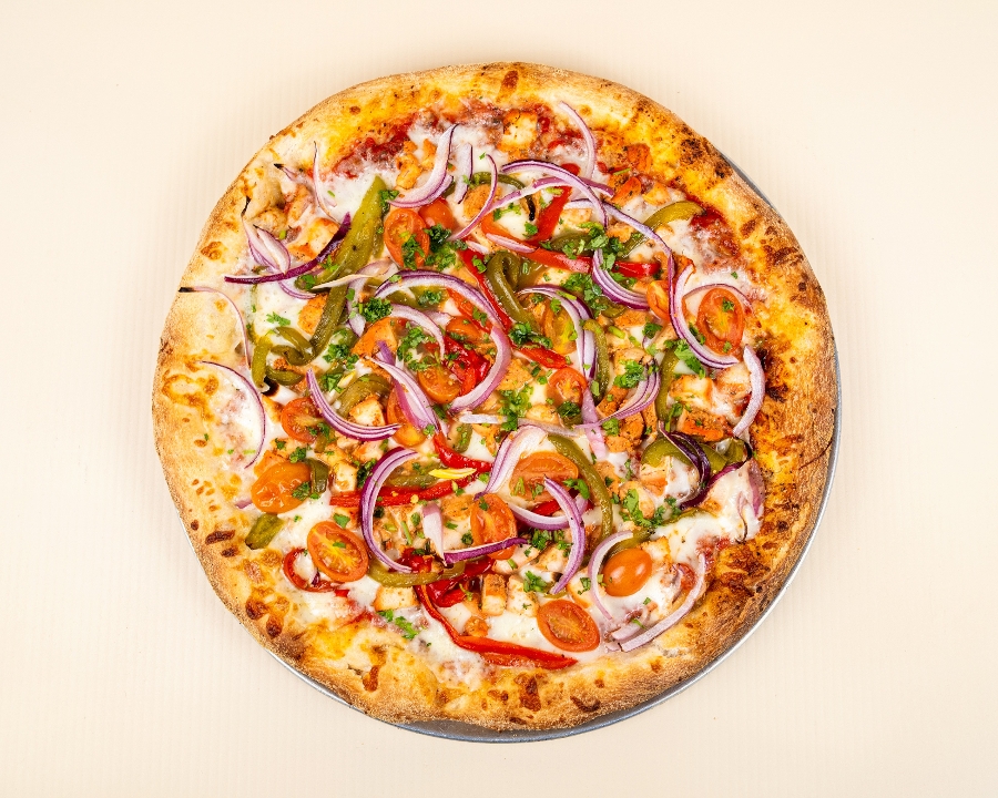 XL Tandoori Chicken Pizza.