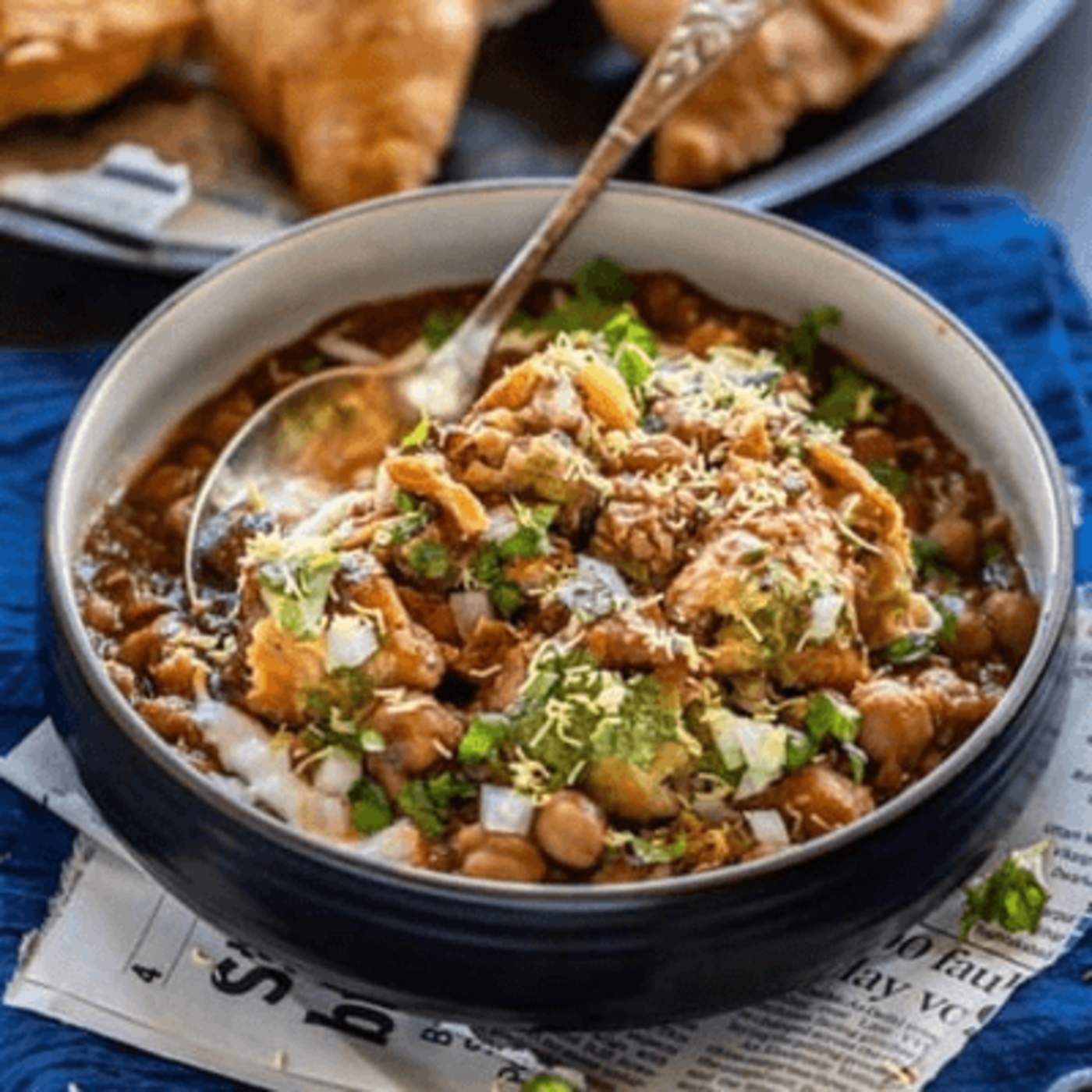 Paneer Pakora Chaat (Traditional Street Food).