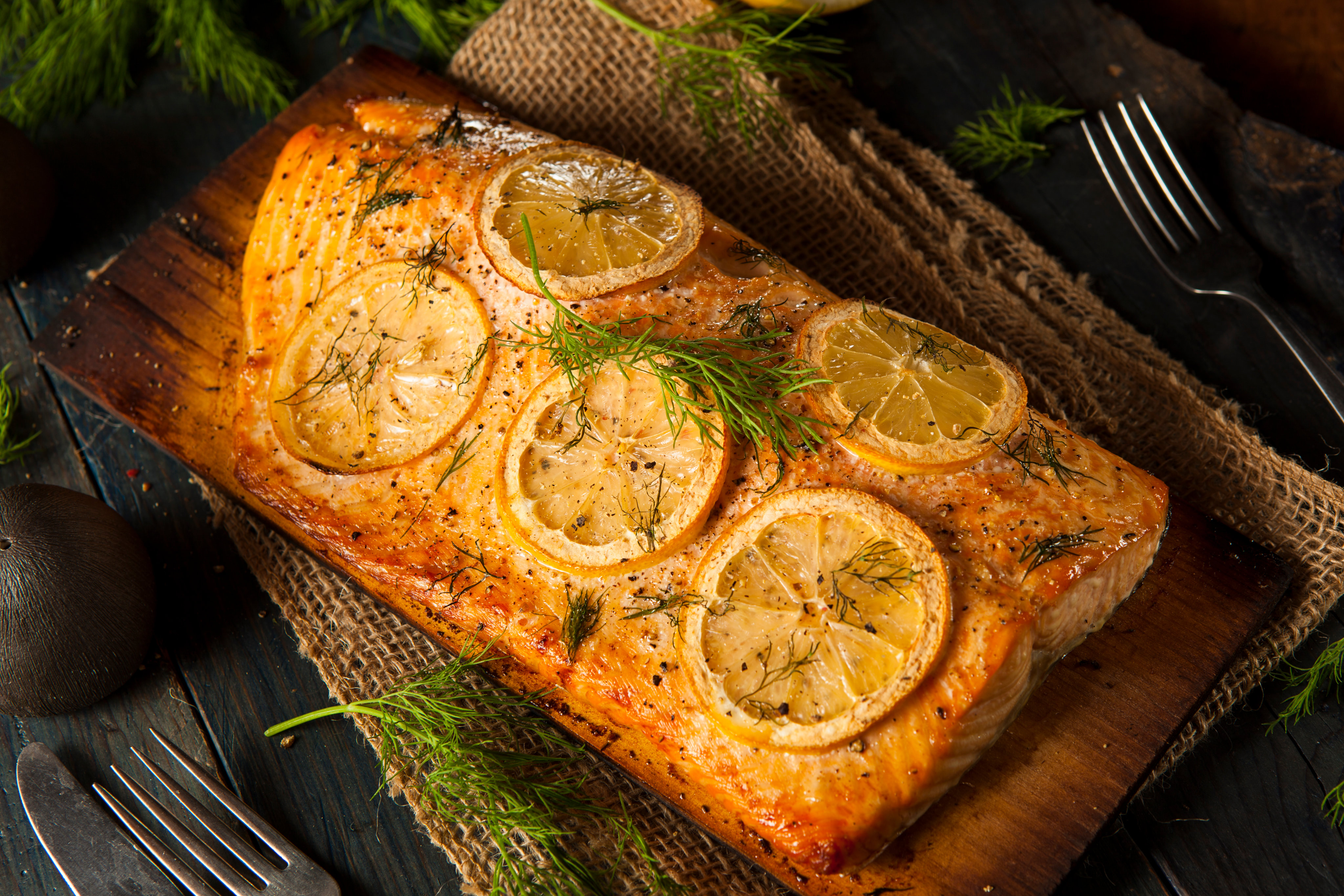 Cedar Planked Salmon Catering.