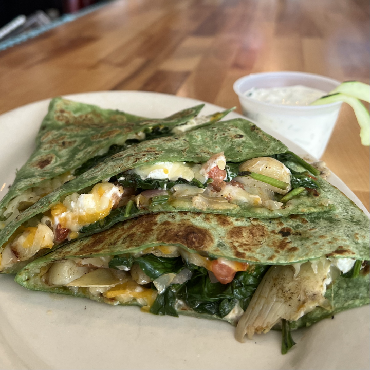 Green Goat Quesadilla.