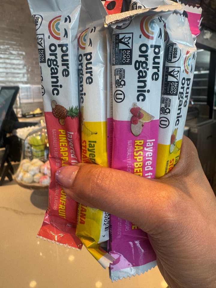 Organic Fruit Bar.