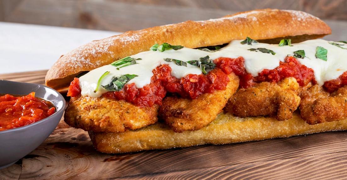 CHICKEN PARMIGIANA HERO.