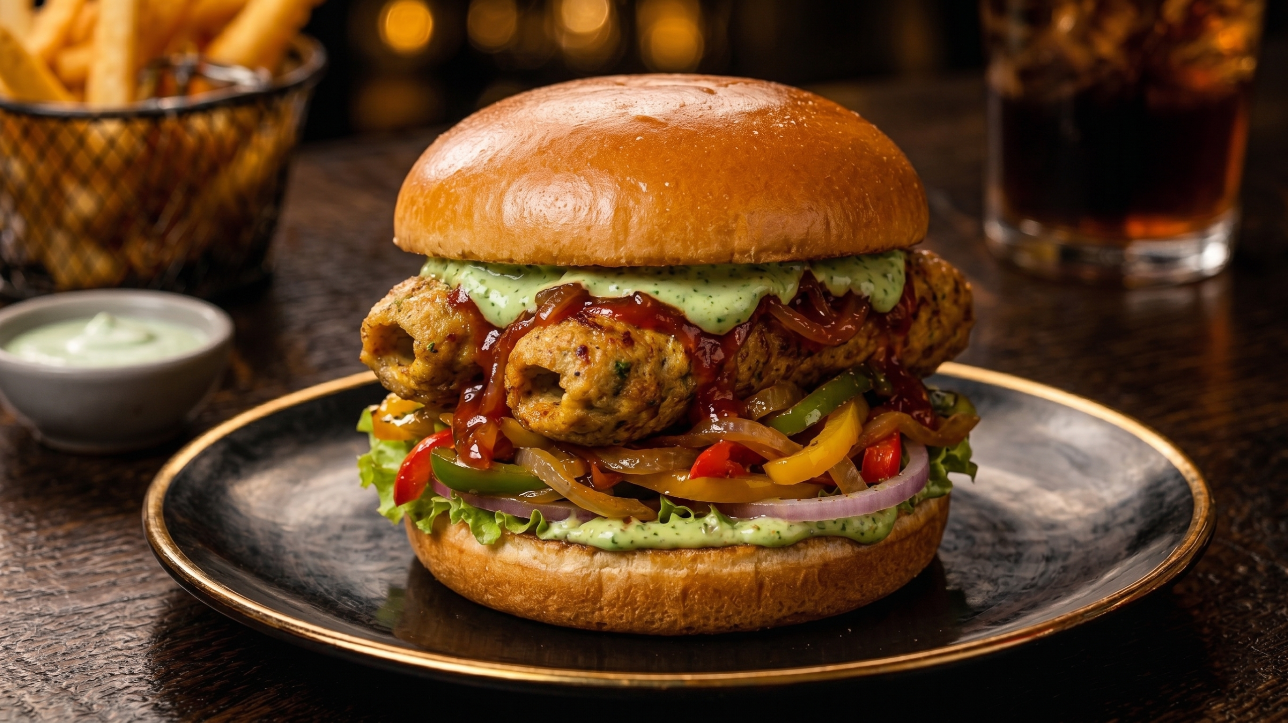 Turban Chicken Sheekh Kabab Stack.