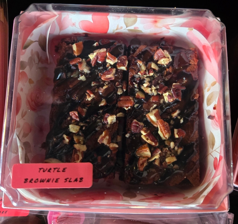 Turtle Brownie slab.
