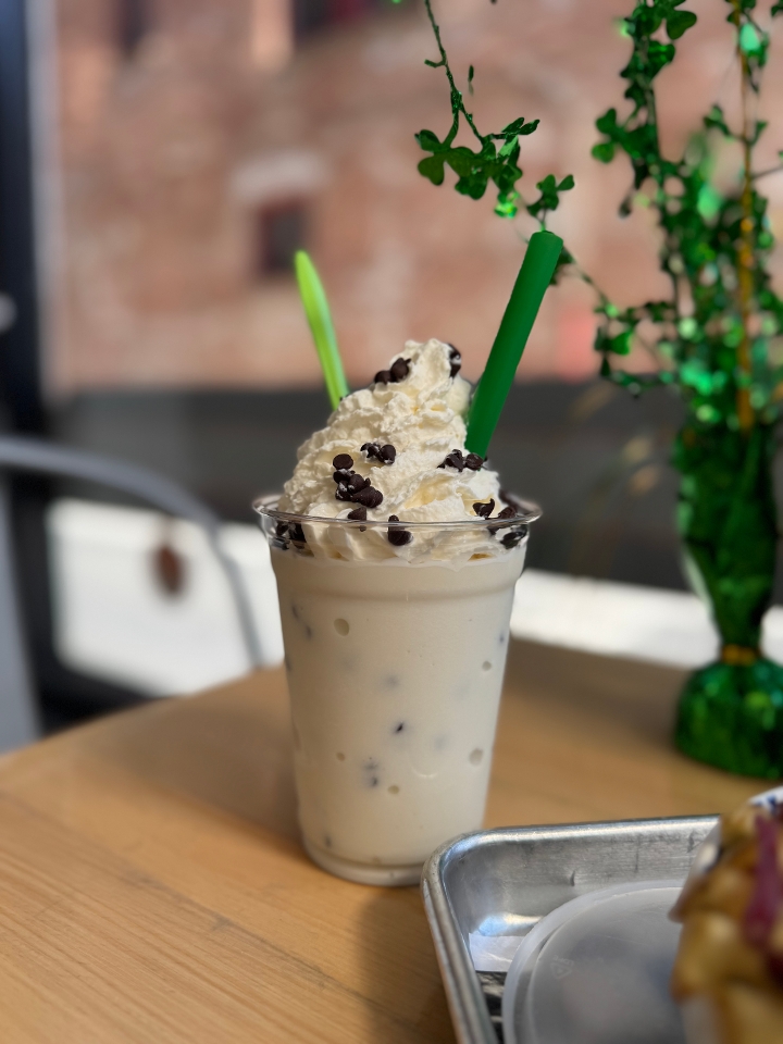 Mint Chocolate Chip Shake.