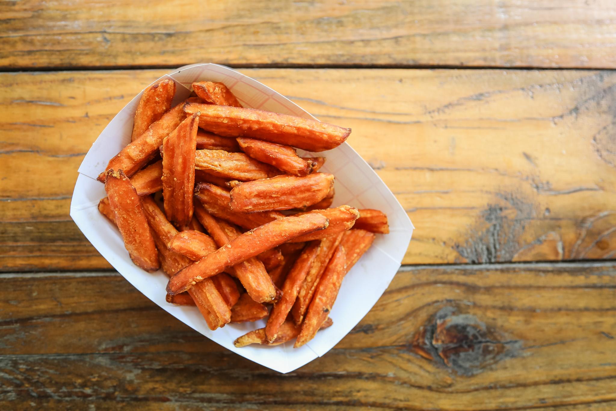 SWEET POTATO FRIES.