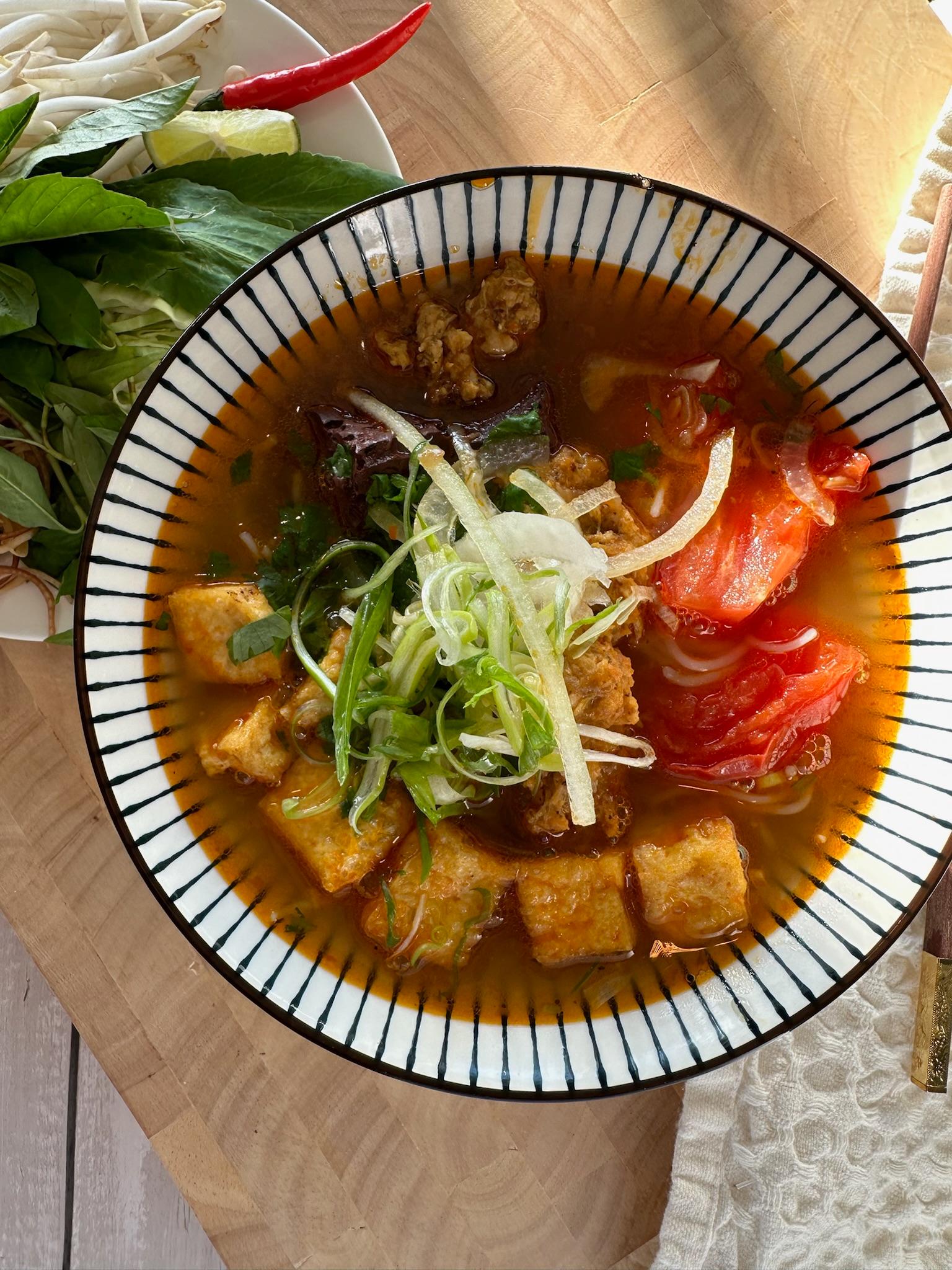 Crabcake Noodle Soup (Bun Rieu).