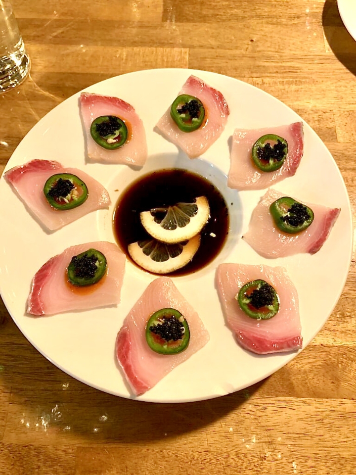 Yellowtail with Cilantro Lime.