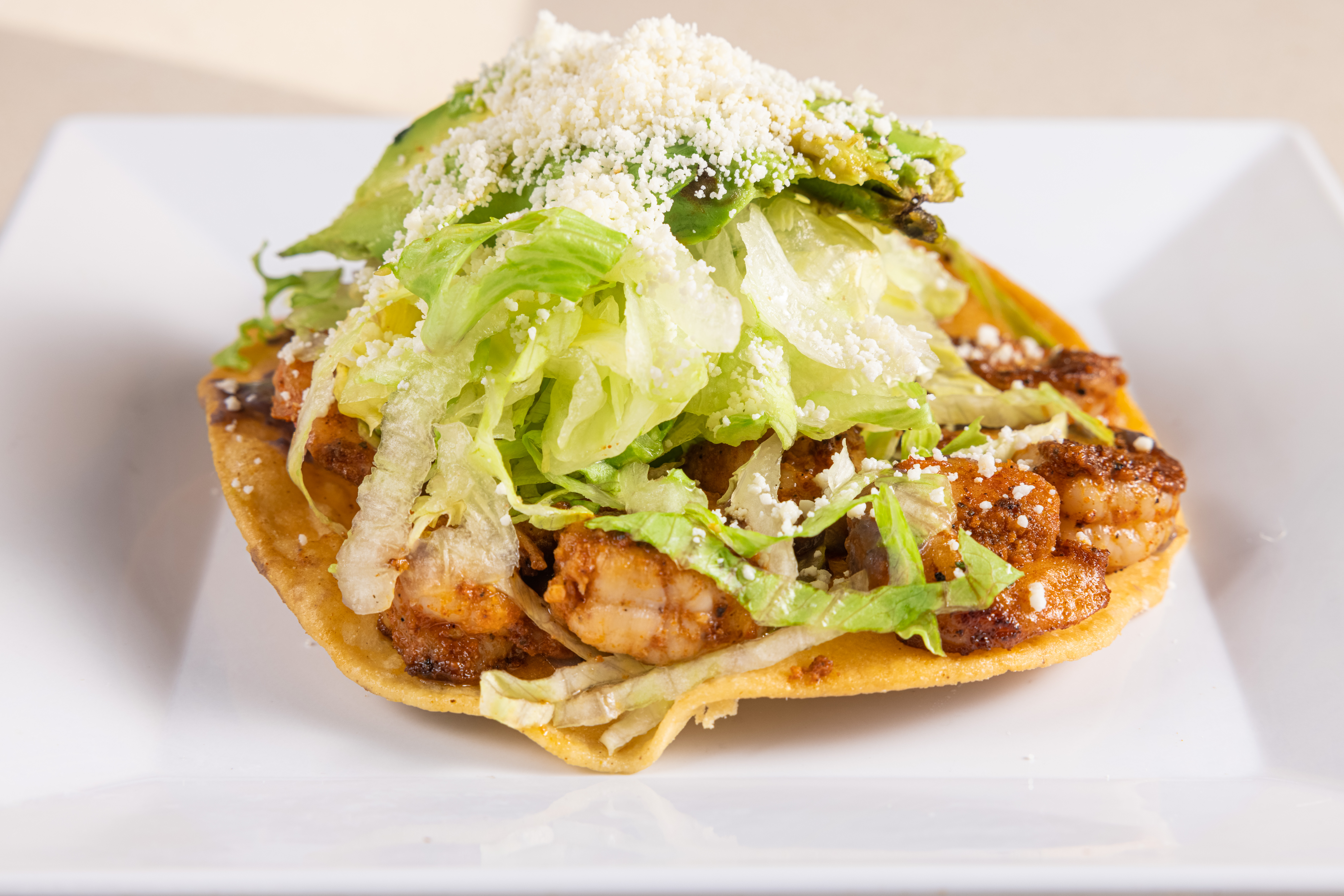 Spicy Pork Tostada.