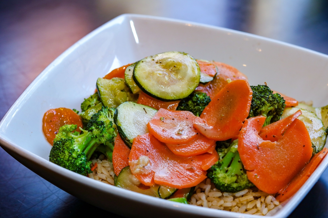 Carrot, Zucchini and Broccoli Stir-Fry.