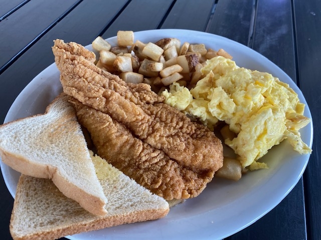 Catfish Breakfast.
