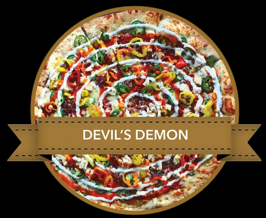 18" Devils Demon Pizza.