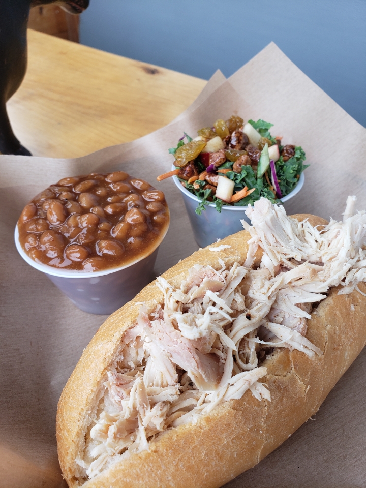 Pulled Chicken Sandwich.