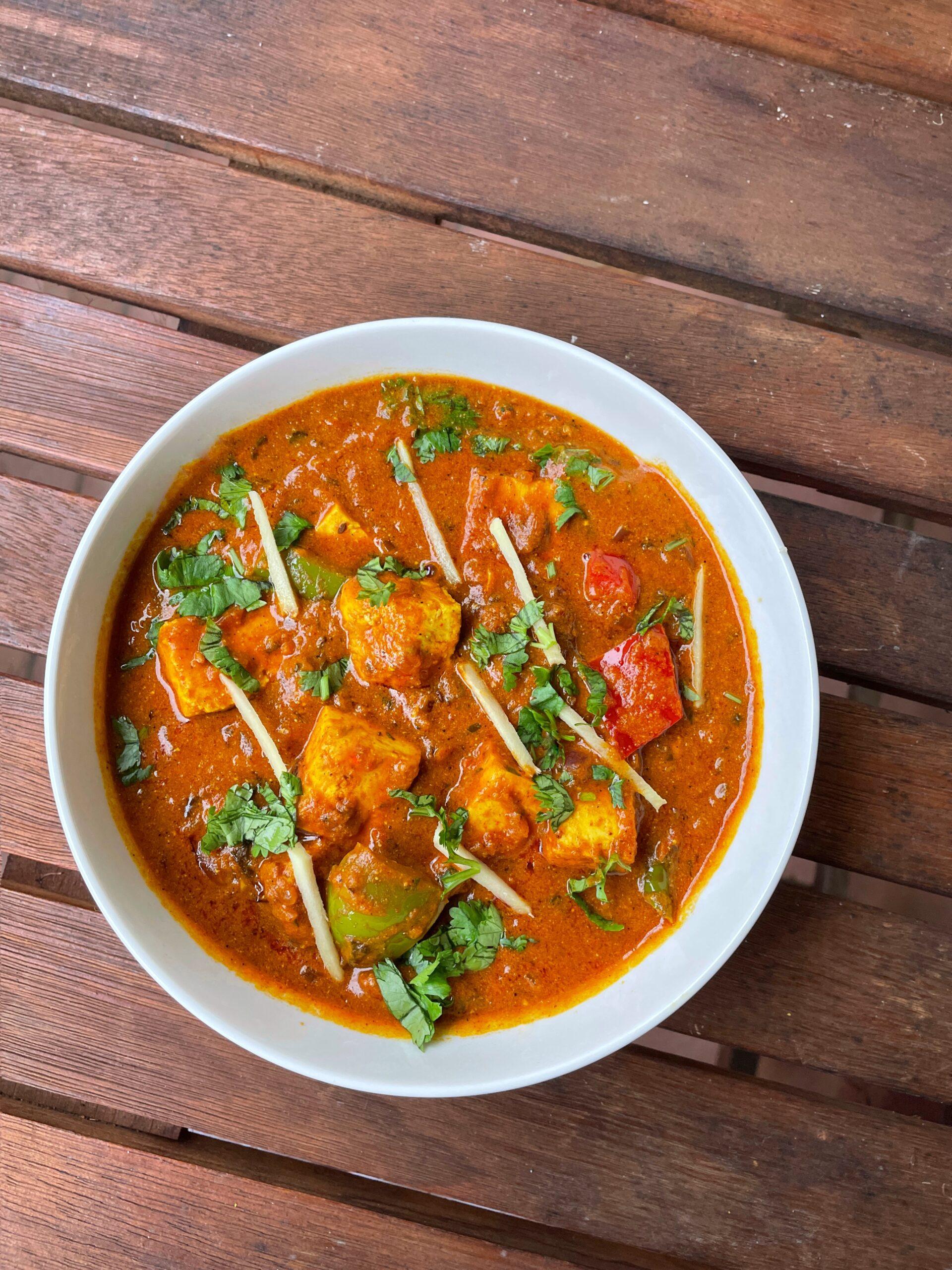 Kadai Paneer (With Rice).