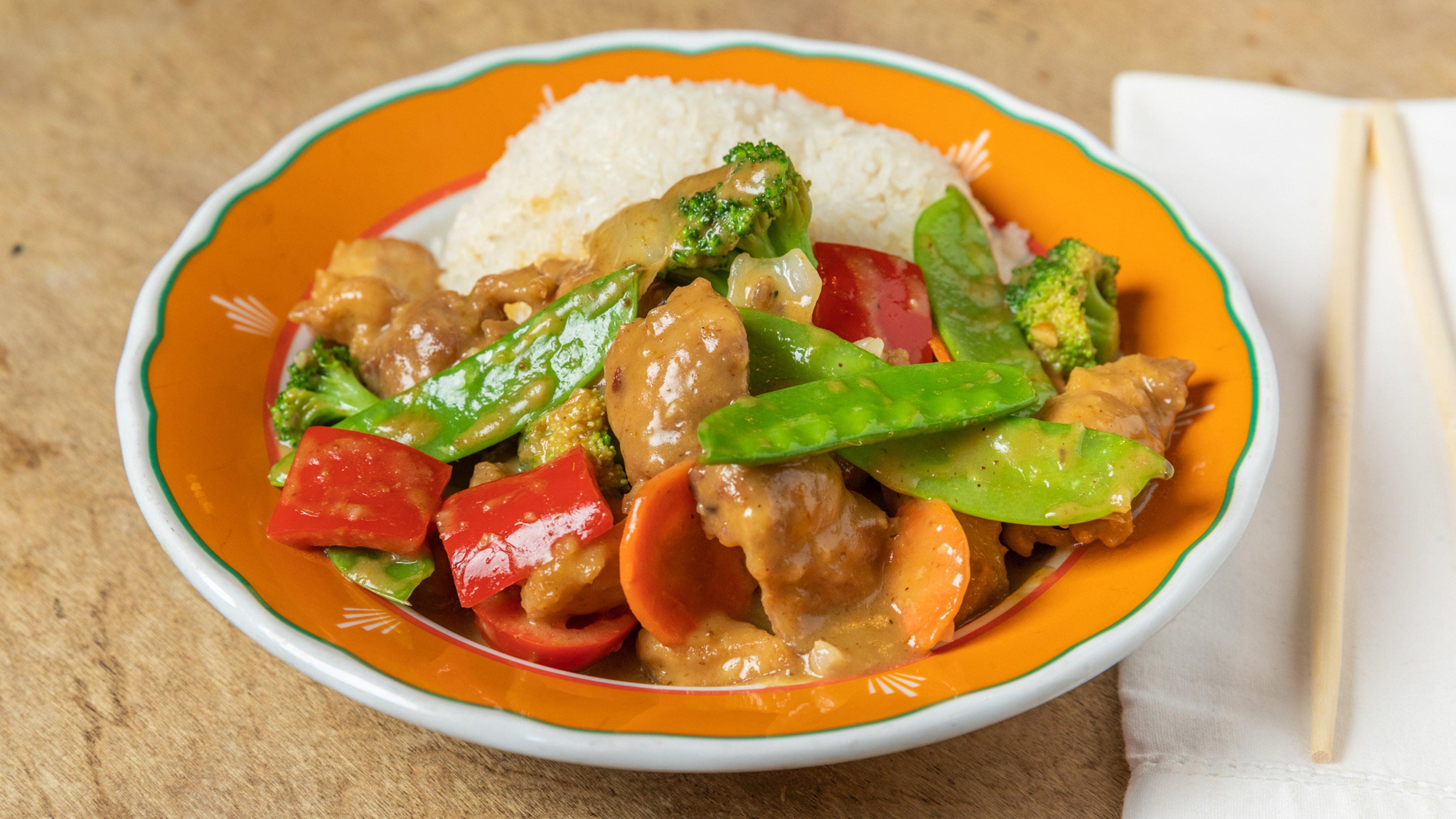 Coconut Curry Veggie & Tofu.