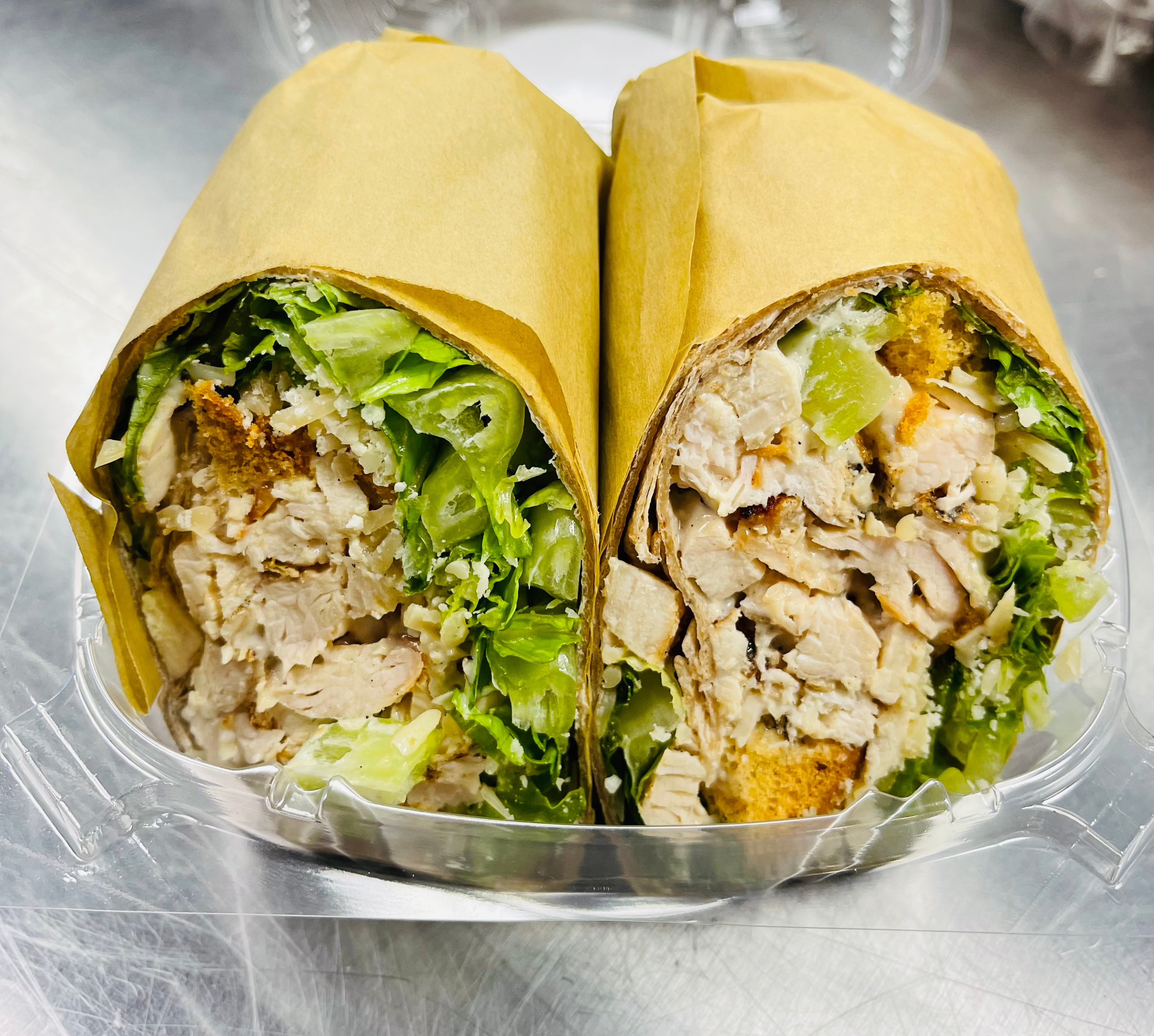 Grilled Chicken Caesar Wrap.