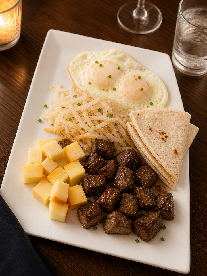 Arrachera & Eggs.