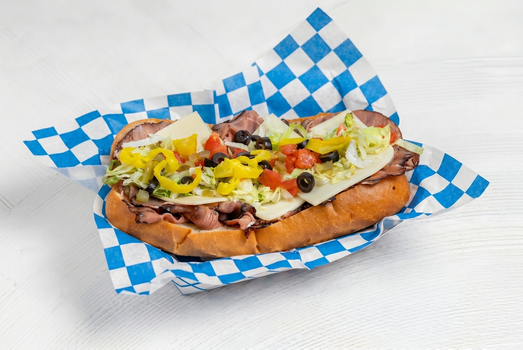 Hot Roast Beef Sub.