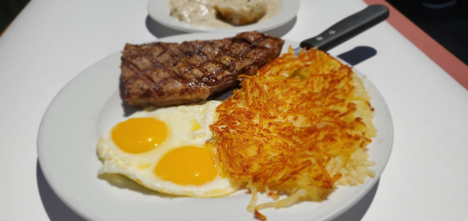 Top Sirloin Steak & Eggs.