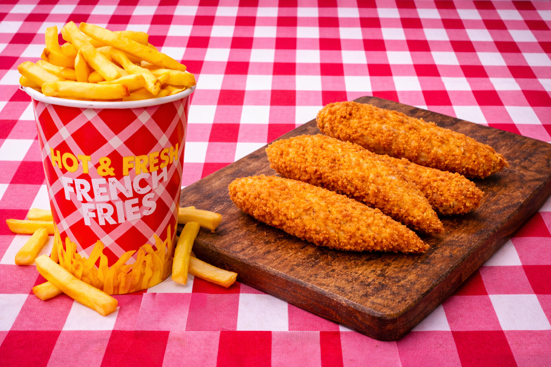 4pcs Chicken Fingers & Fries.