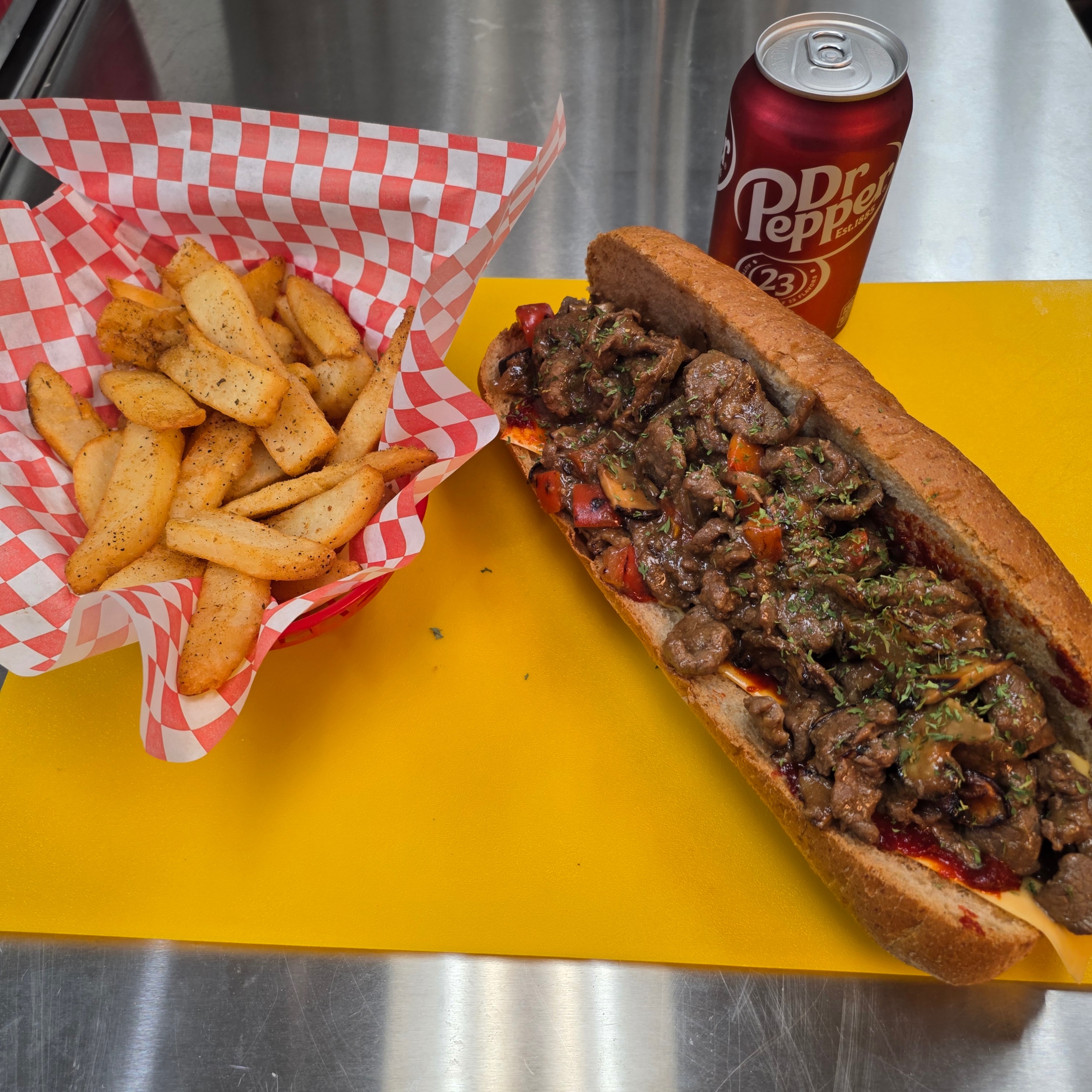 Bulgogi Cheesesteak Sub Combo.