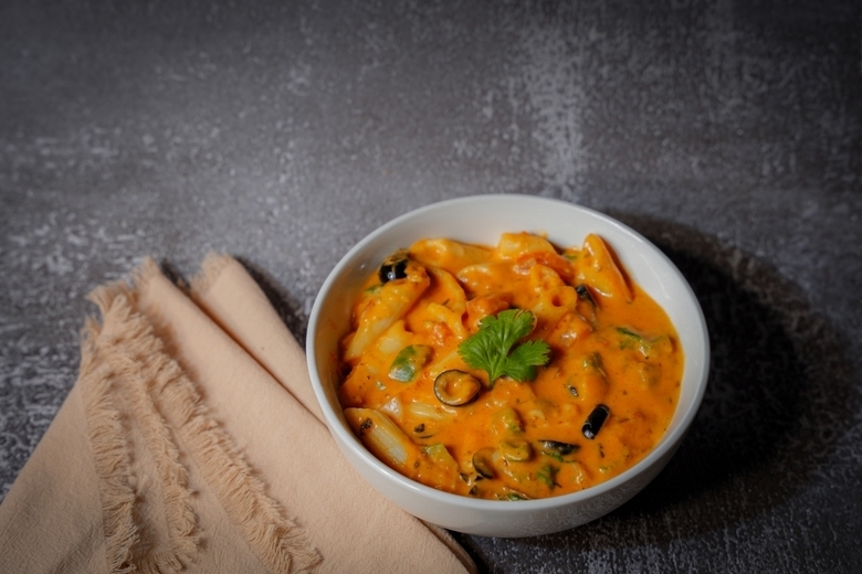 Creamy Vegetarian Pasta.