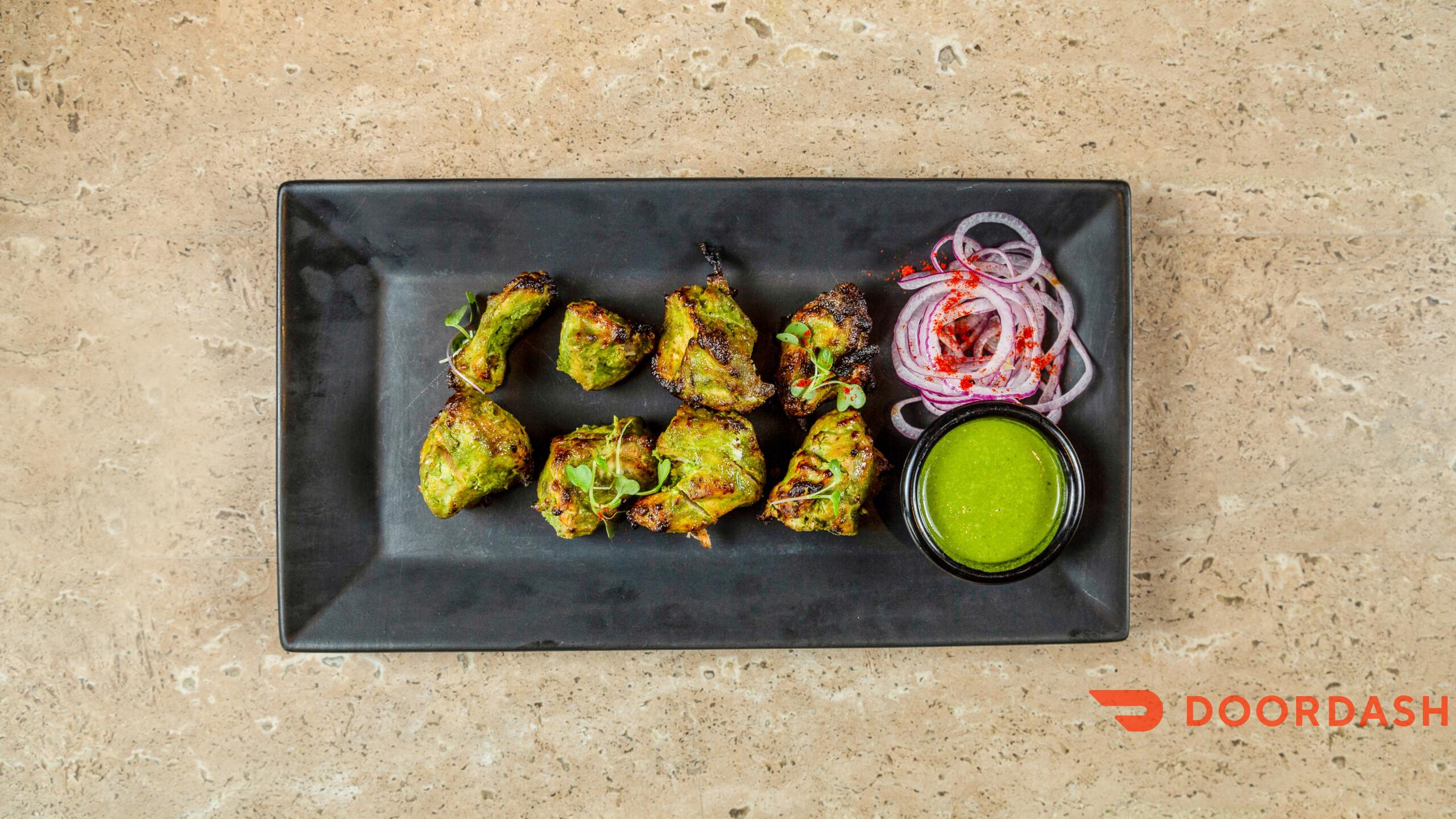 Chicken Hariyali Tikka.