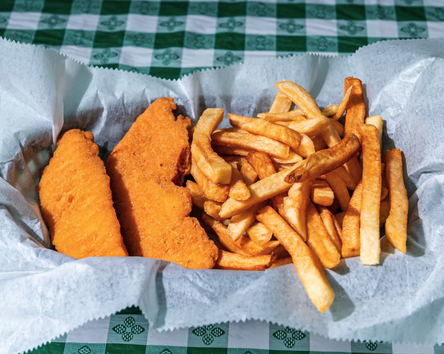 Kids Chicken Fingers & Fries.