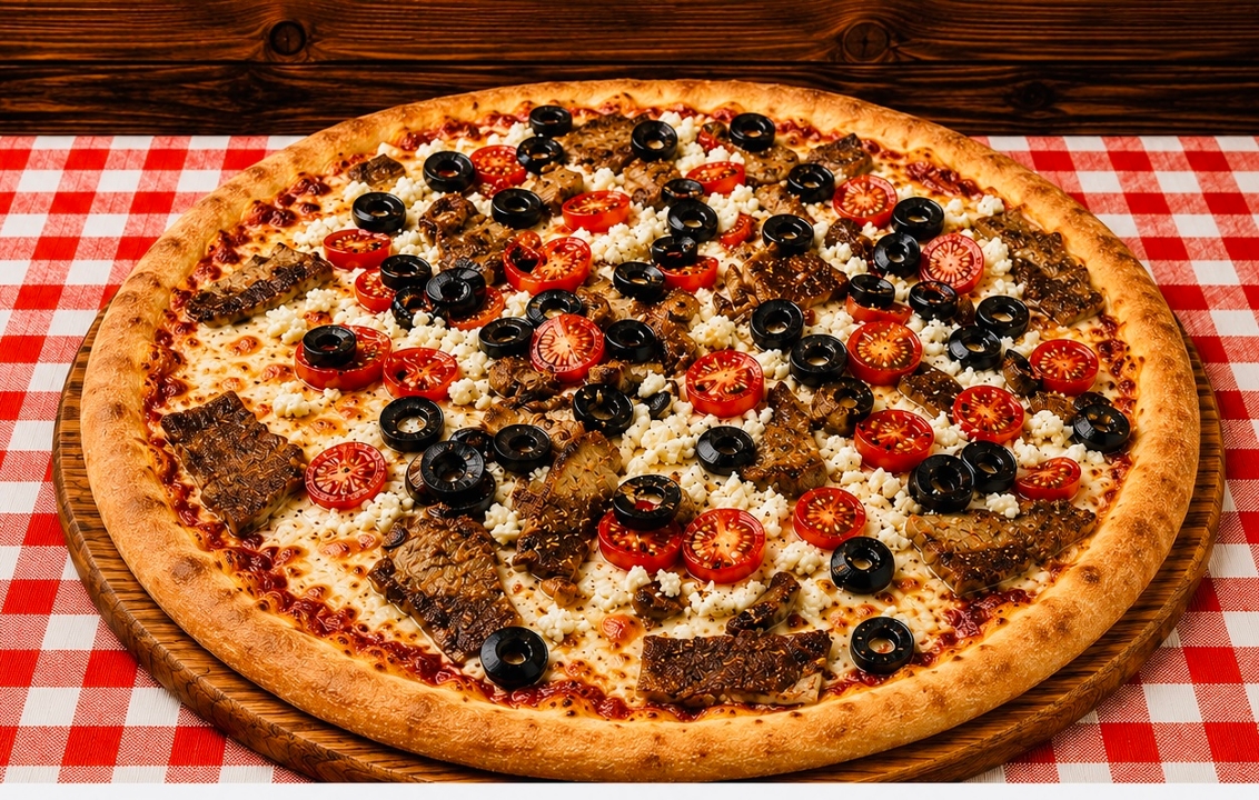 Large Greek Gyro Pizza 14 (Greek Style).