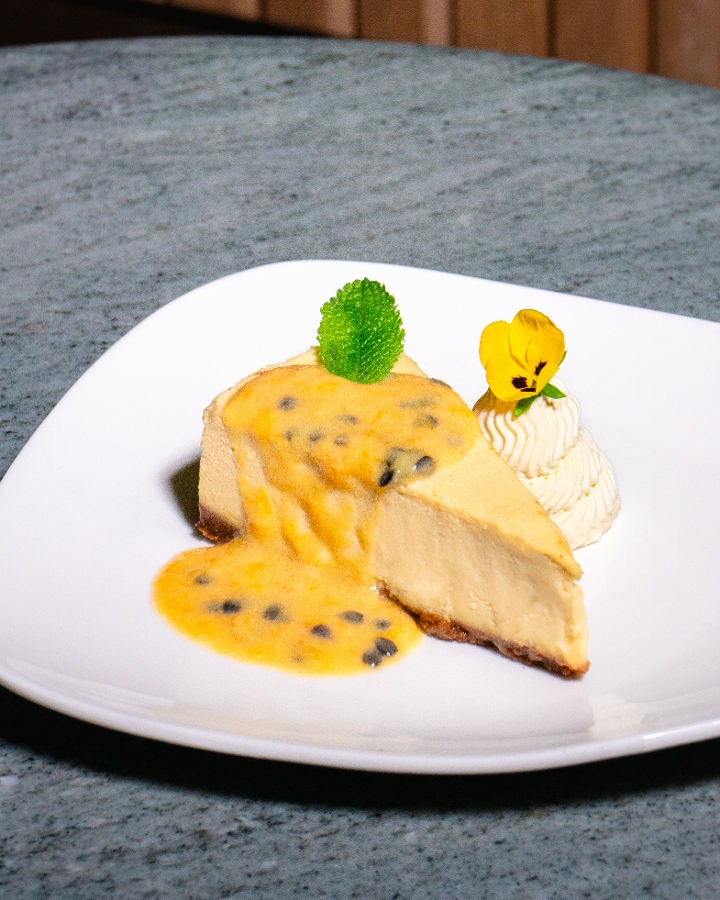 Chinola Cheesecake.
