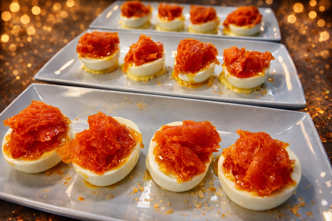 Smoked Salmon Deviled Eggs.