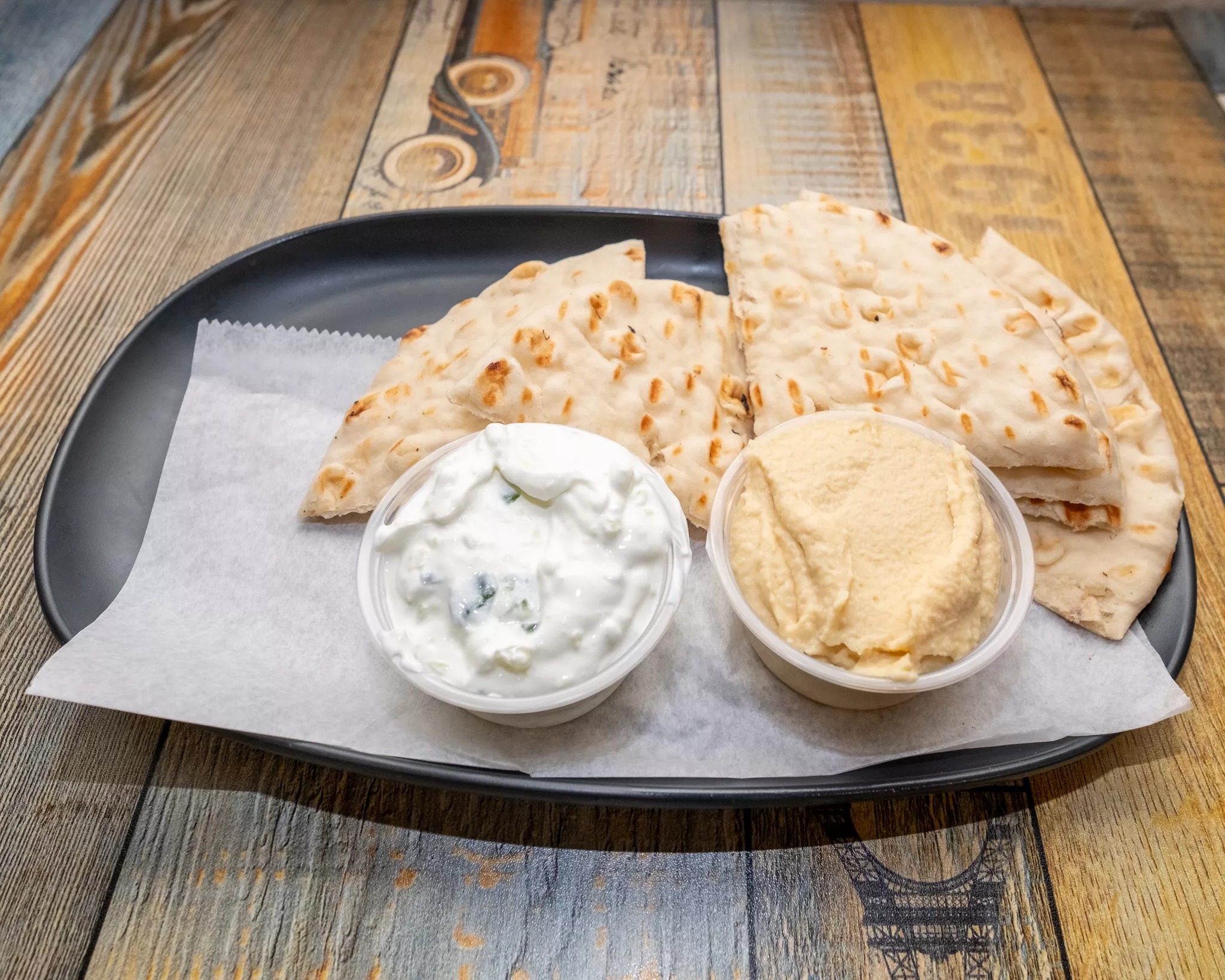 Tzatziki & Hummus & Grilled Pita.