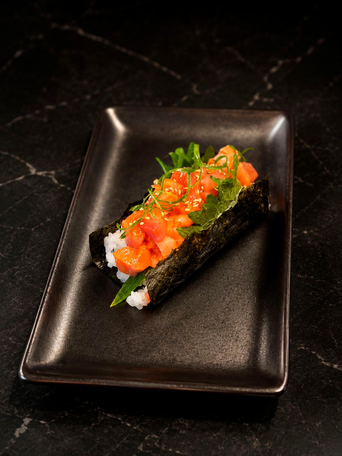 Spicy Yellowtail Handroll.