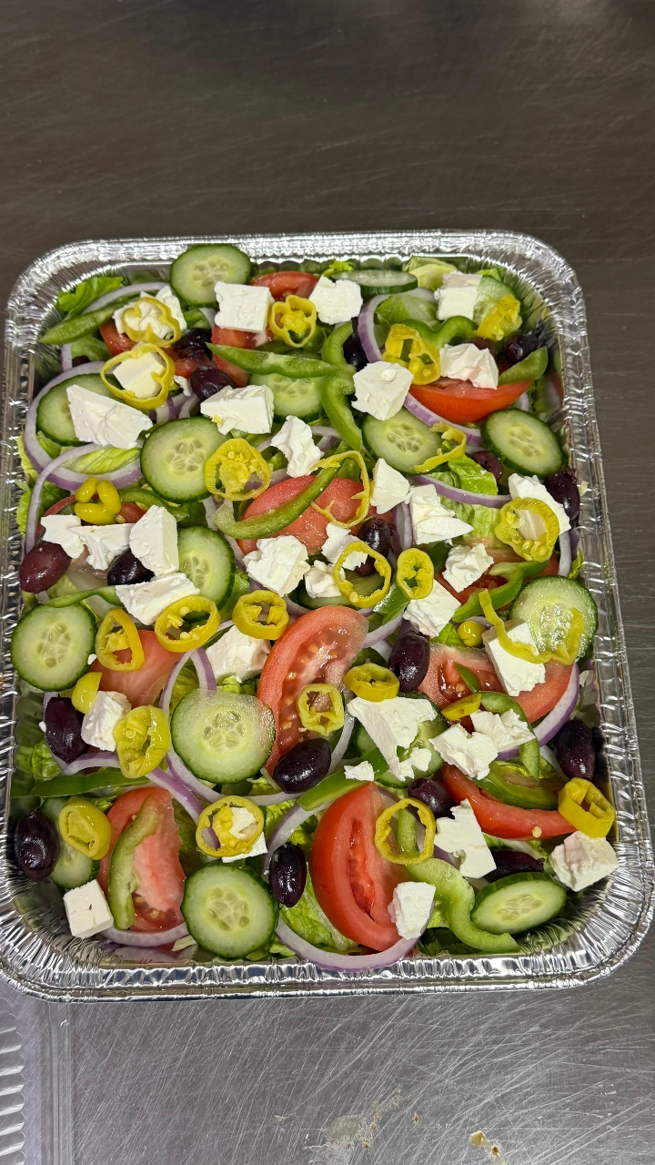 Half Tray Greek Salad.
