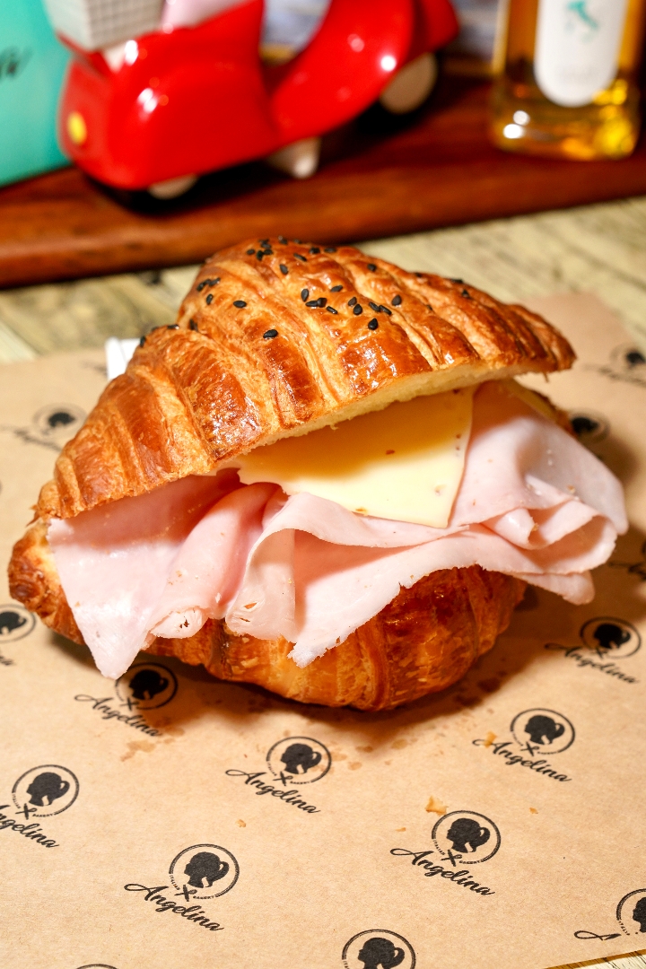 Ham and Cheese Croissant Sandwich.