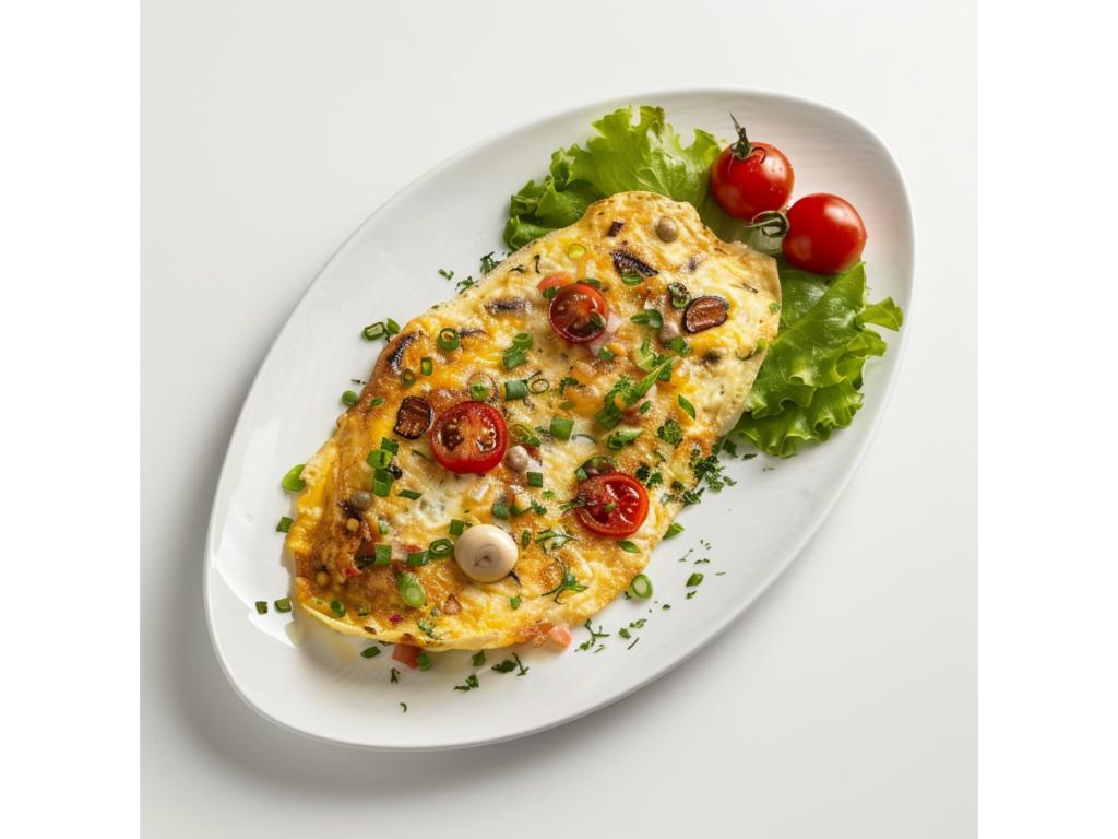 (21) Mushroom & Cheese Omelette.