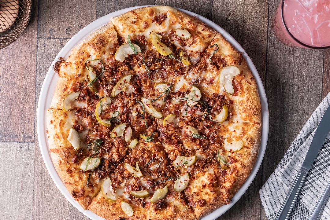 Bacon Pickle Pizza.