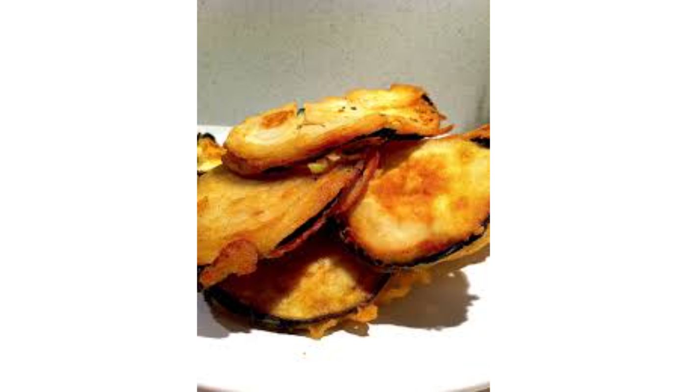 Egg Plant Bajji (4) - Vegan, Gluten free.