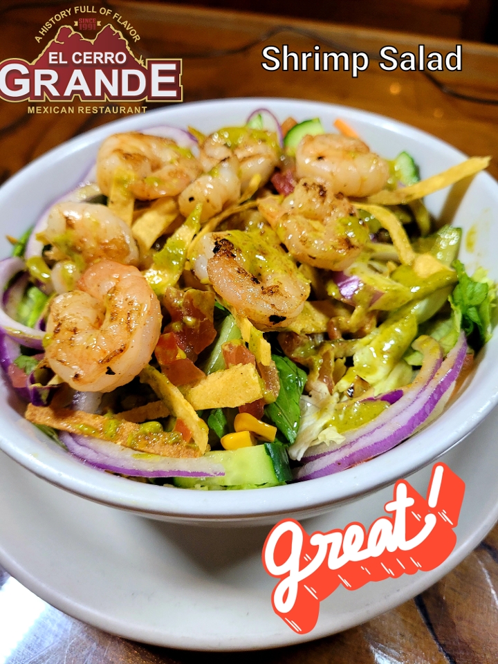 Ensalada De Camarones Asados.