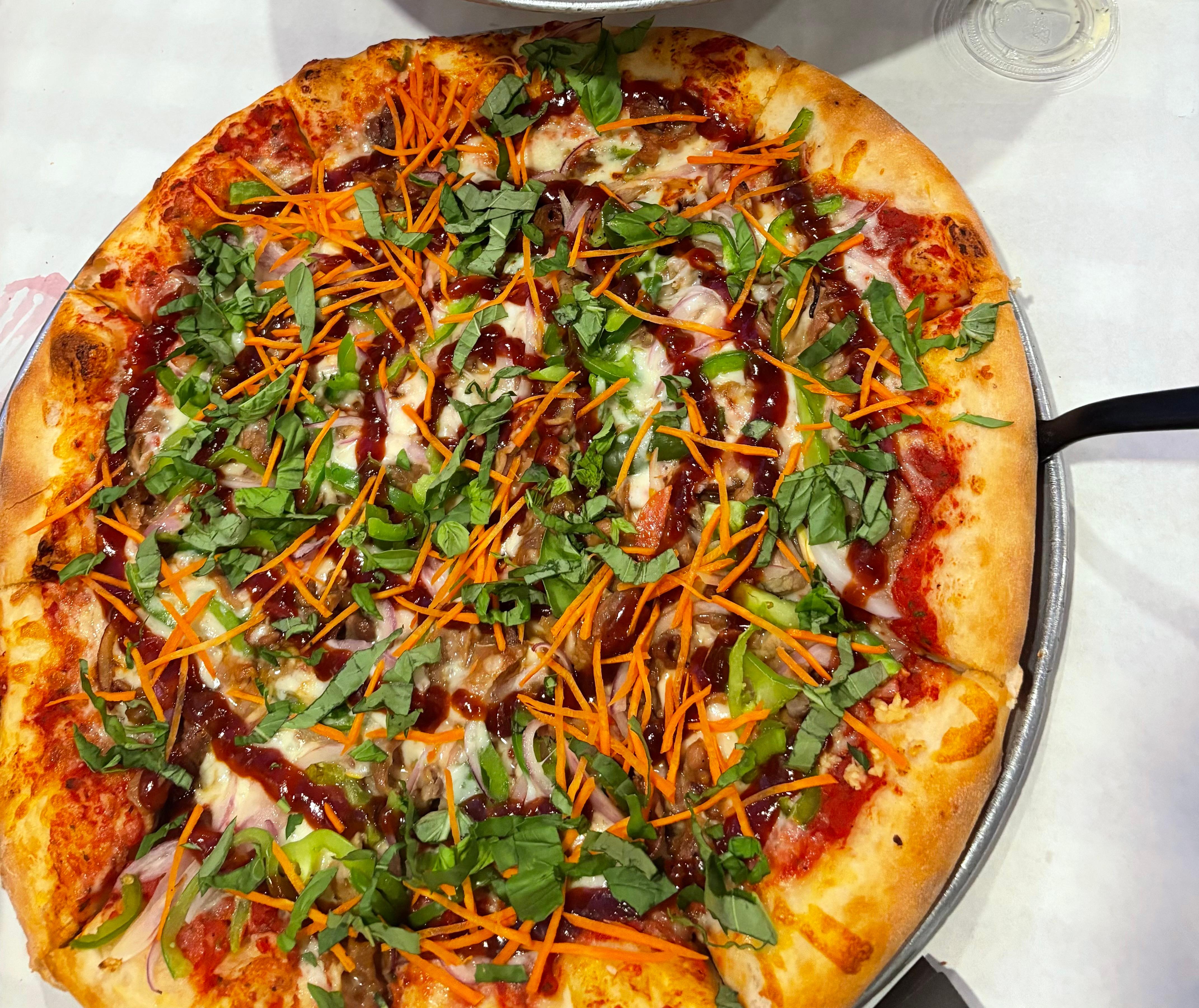 BBQ Pork Pizza / Banh Mi Pizza.