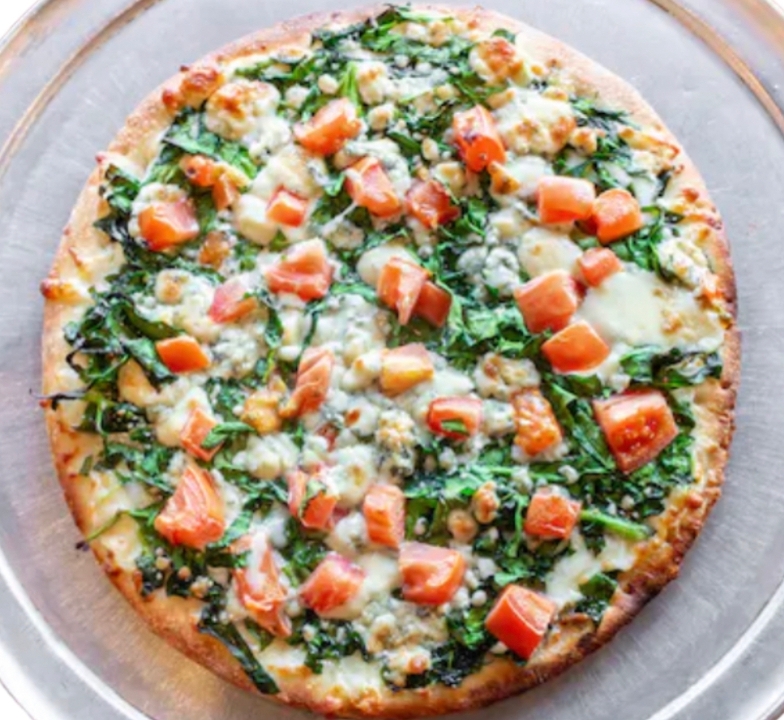 11" Spinach Gorgonzola Pizza.