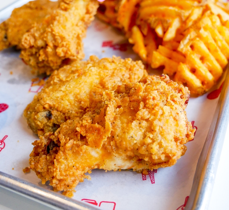 Wings & Waffle Fries.
