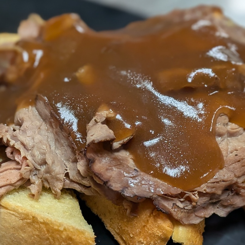 Open Faced Roast Beef.