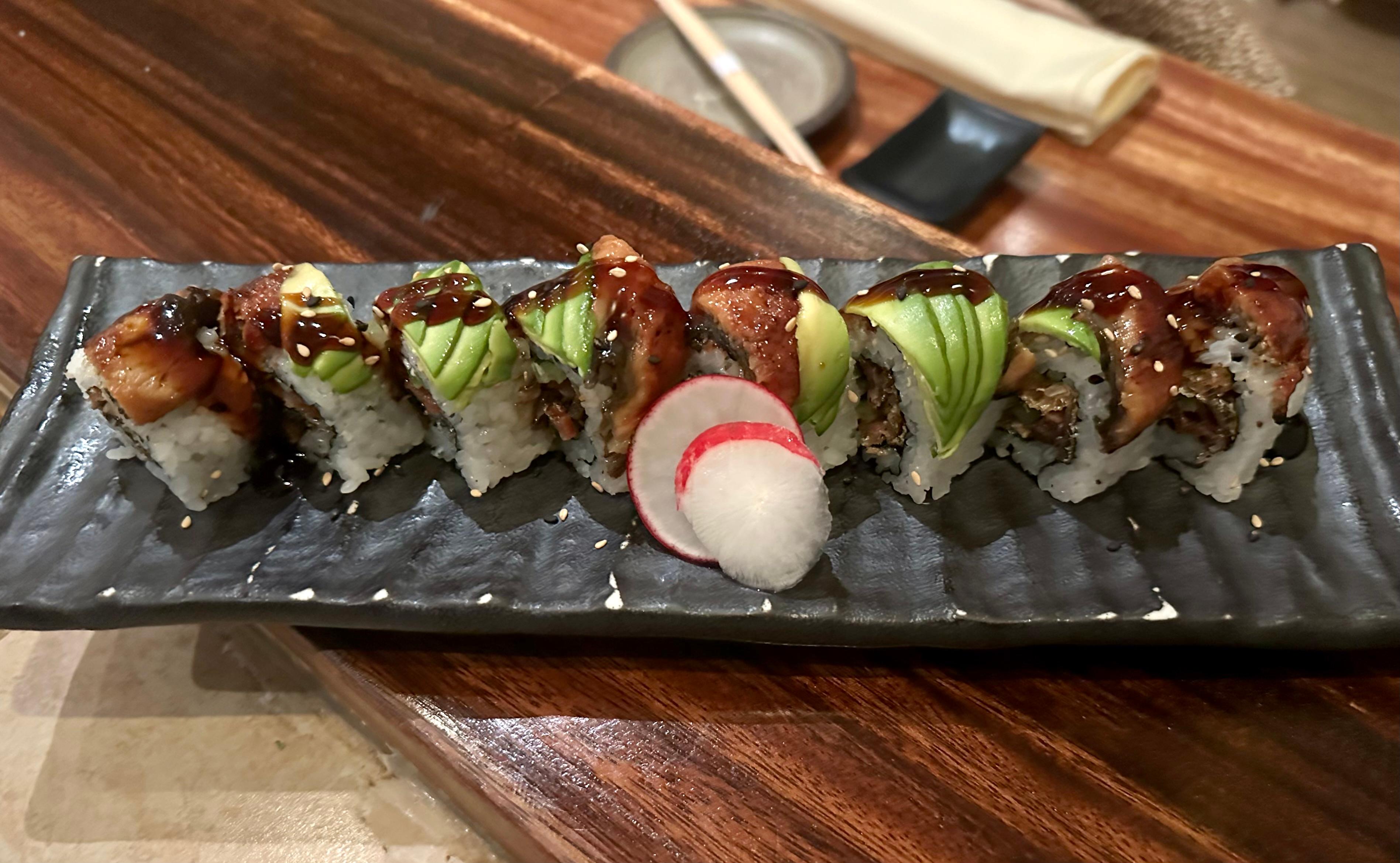 #7 Salmon Skin Roll.