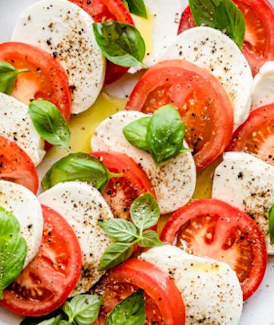 Mozzarella Caprese.