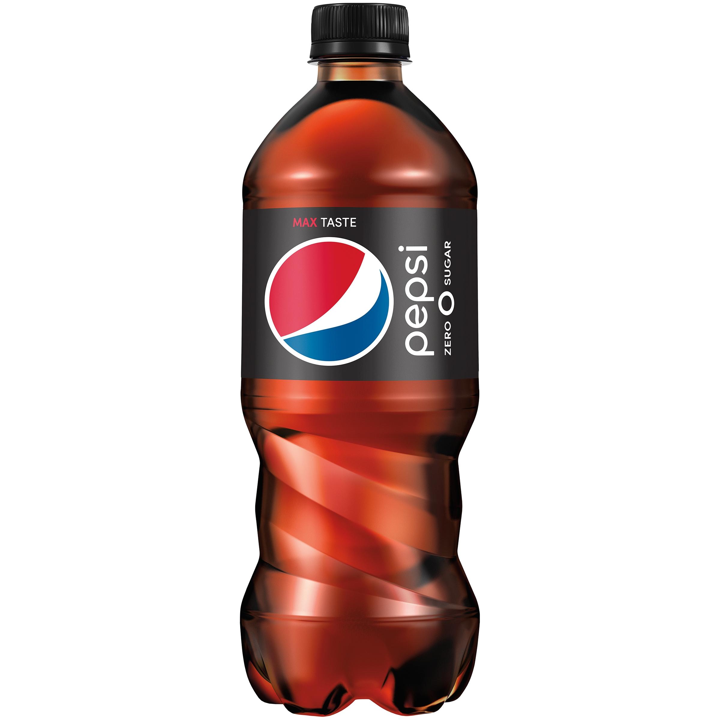 Pepsi Cola, Zero Calorie 20 Fl Oz (1.25 Pt) 591 Ml.
